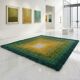 Tapis shag "Hommage au Carré" moderne du milieu du siècle des années 1970 – Op-Art géométrique