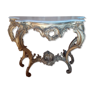 Console bois doré époque