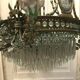 Louis XVI style chandelier in bronze and crystal pendants XIX Century