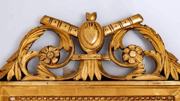 Miroir Bois Doré - Louis XVI - Dévotion Sacré Coeur - époque : XVIIIème Siècle