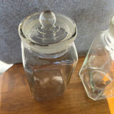 2 vintage glass jars