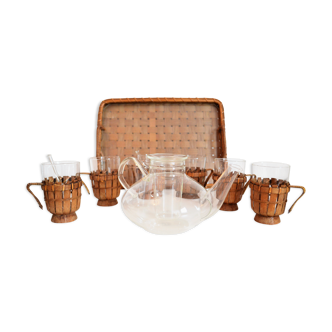 Glass tea service by Ilse Decho for Jena Glas, Germany, 1960
