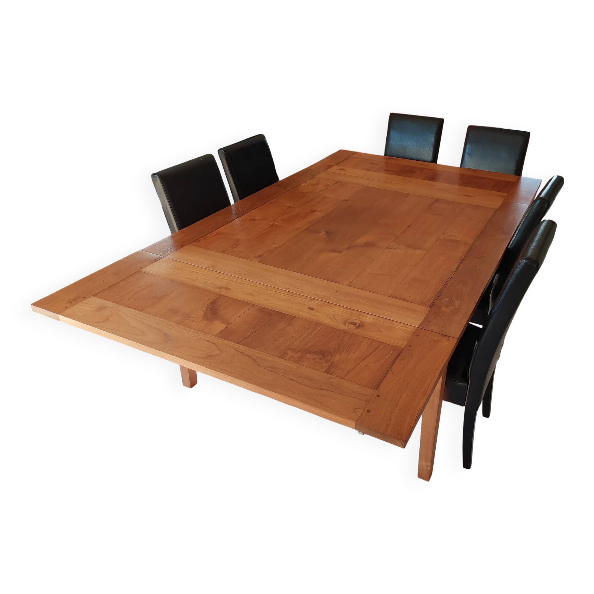 Extendable exotic wood table