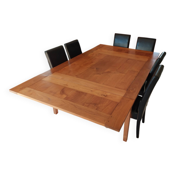 Table extensible en bois exotique