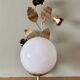 Vintage wall lamp in gold metal and white opaline