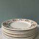 Set of 9 flat earthenware plates Terre de Fer Moulin des Loups, model "Dijon"