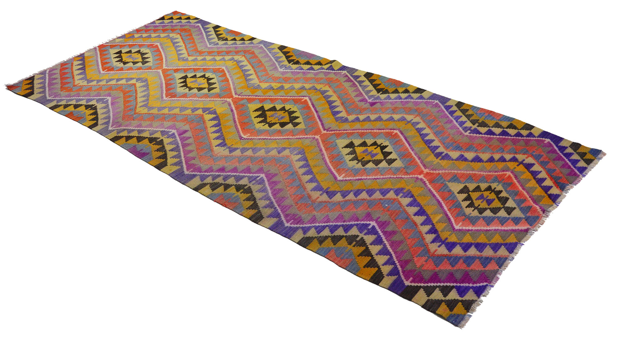 Anatolian handmade kilim rug 310 cm x 147 cm