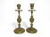 Pair of bronze torches chiseled with foliage, 19th century