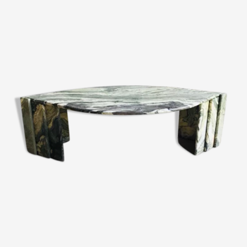 Marble table drop shape Roche Bobois vintage