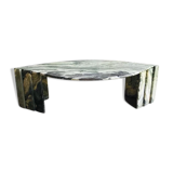 Table marbre forme goutte Roche Bobois vintage