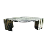 Marble table drop shape Roche Bobois vintage