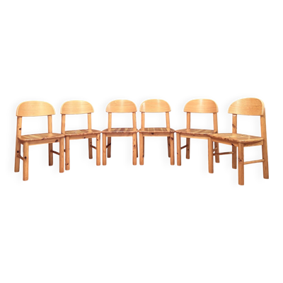 Ensemble de six chaises conçues par Rainer Daumiller, Hirtshals Savvaerk, Danemark.