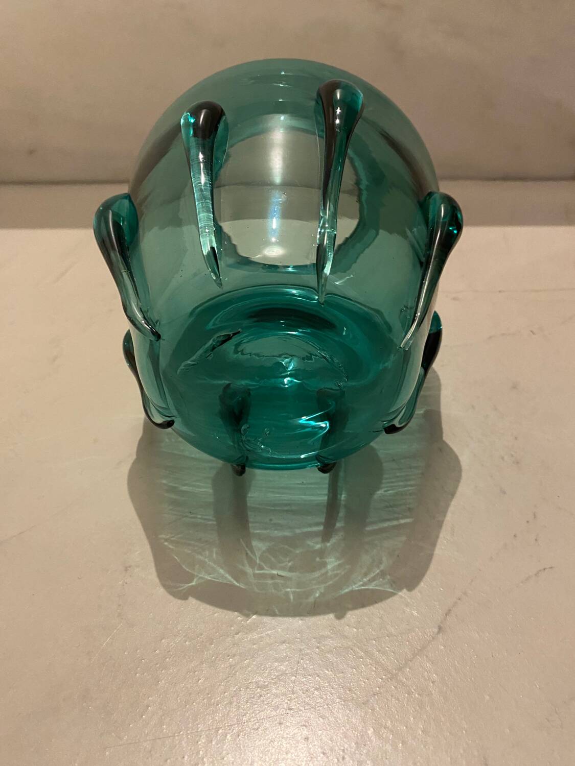 Art Deco green glass vase