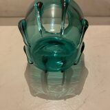 Art Deco green glass vase