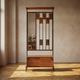 Vintage mid-century modern hallway coat rack with mirror by Alfred Hendrick