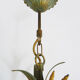 Masca's wheat ear chandelier in aged green and gold metal, 3 fires, year 70/80