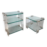 Glass and Plexiglas consoles from the 80s