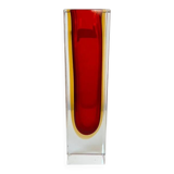 Vintage Murano blown glass sommerso vase - made in Italy