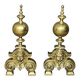 Renaissance style fireplace decorations. Solid bronze.