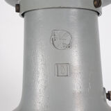 Suspension vintage en émail bleu clair de l'usine ElKo, années 1960