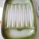 Asparagus service in green earthenware Moulin des Loups Orchies