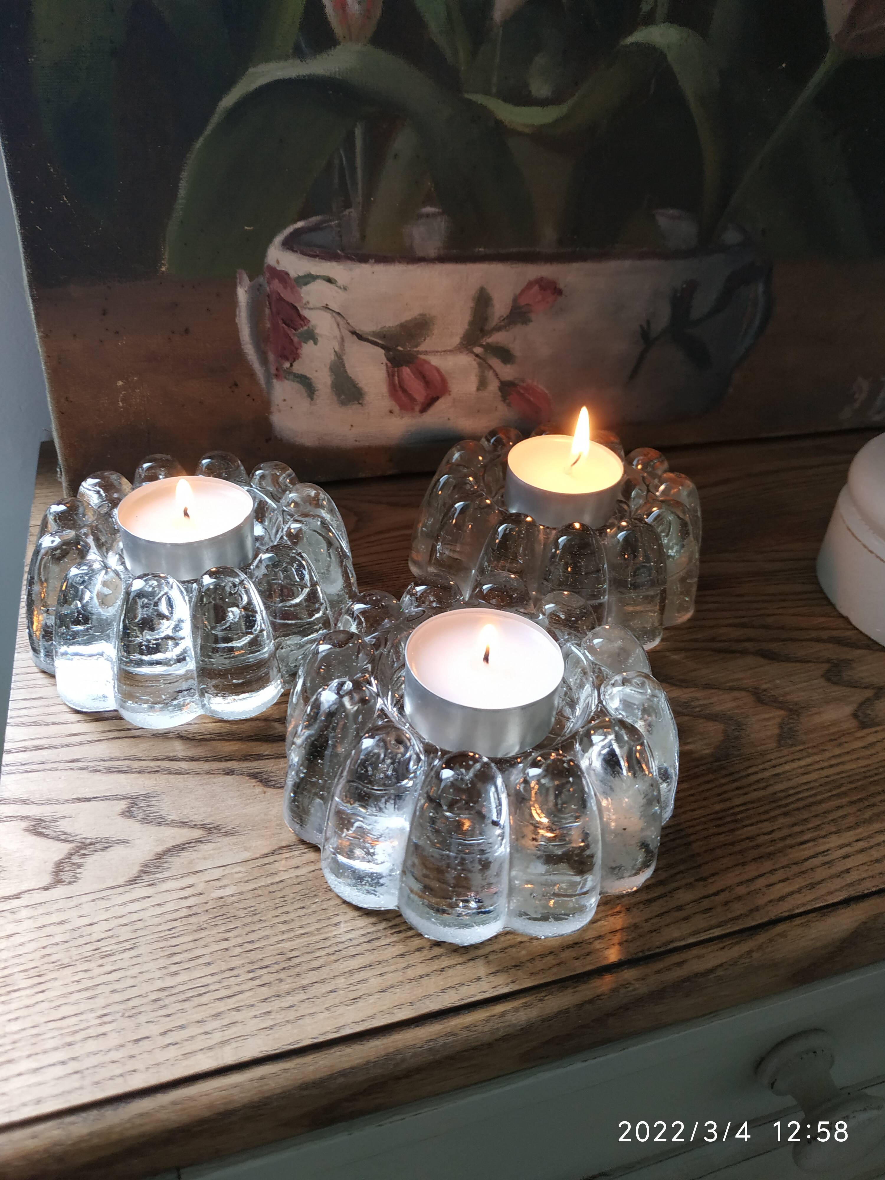 Trio of candlesticks