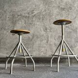 Pair of BAO workshop stools, 1950s