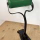 Vintage Green Enamel Bank Lamp, 1930s
