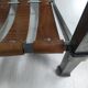Iron and leather coffee table