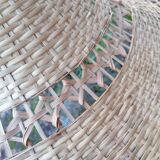 suspension en rotin vintage