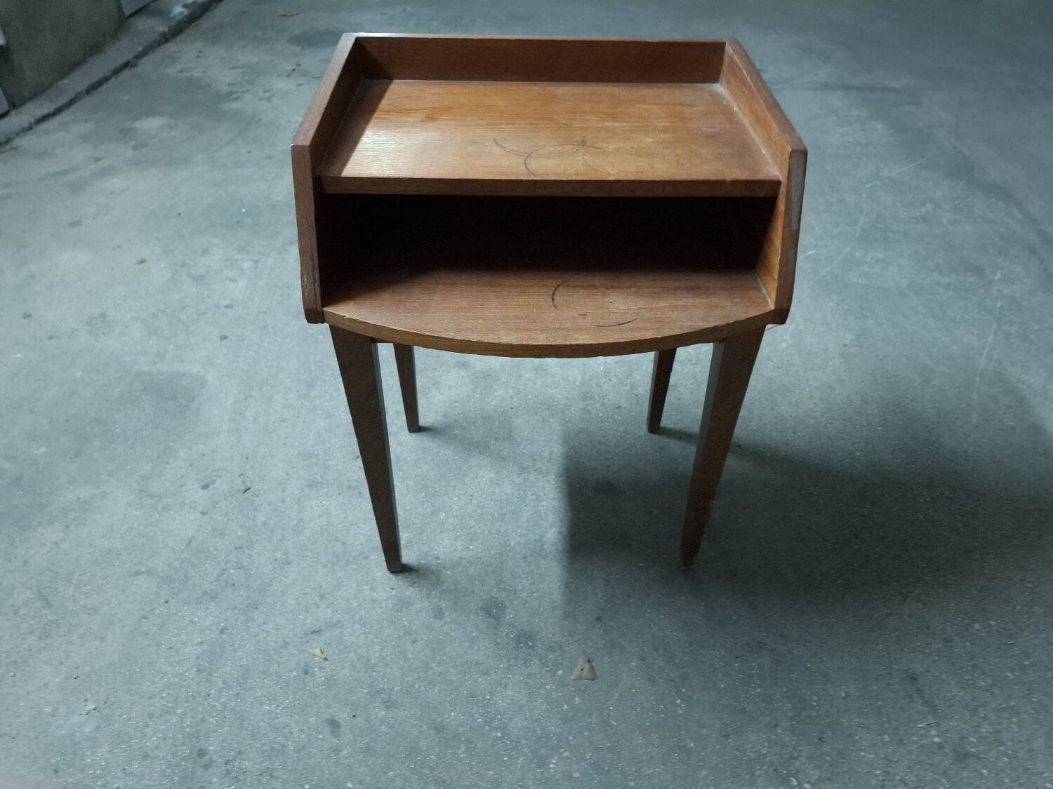 Scandinavian teak bedside table (2 available)