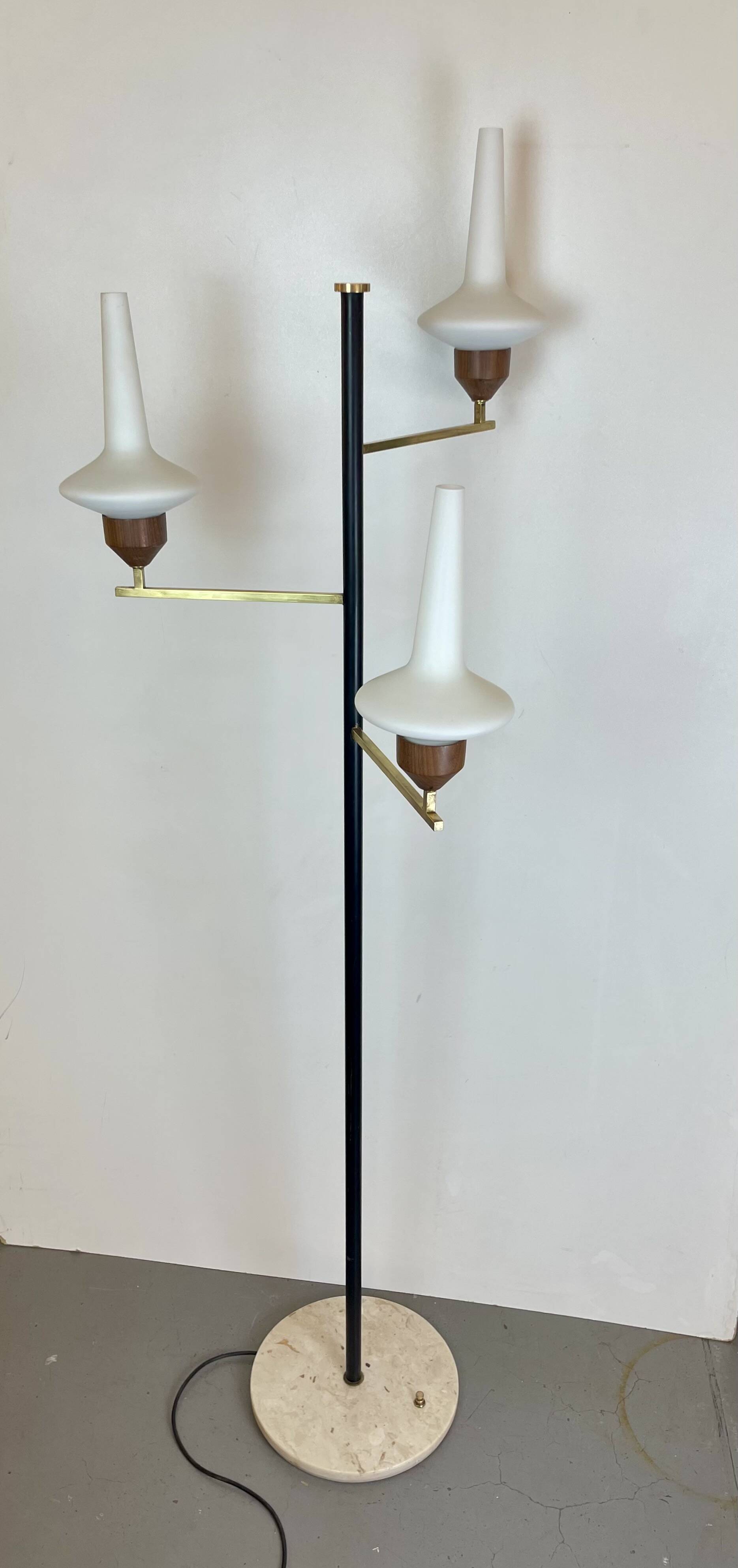 Mid-Century Floor Lamp att. To Stilnovo, 1950s