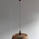 Teak and sisal pendant light from the 50s/60s by Temde Leuchten