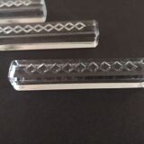 Set of 5 modernist knife rests in cut crystal - 1950s/1960s