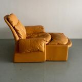 Set of 2 chairs P60 with ottoman by Vittorio Introini for Saporiti 1960