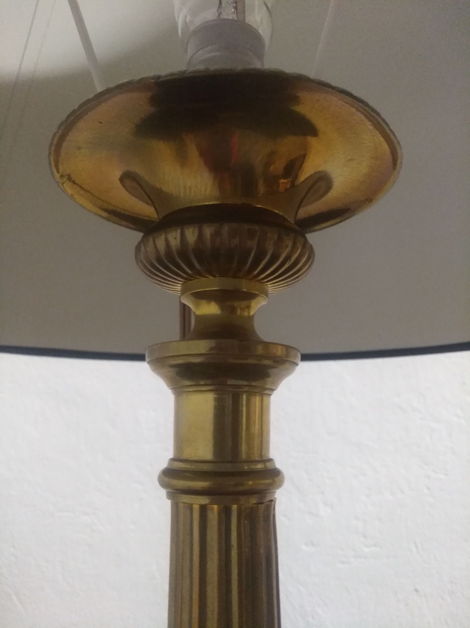 Paire de lampes en laiton fin XIXème