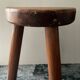 Pair of farmhouse stools in solid oak