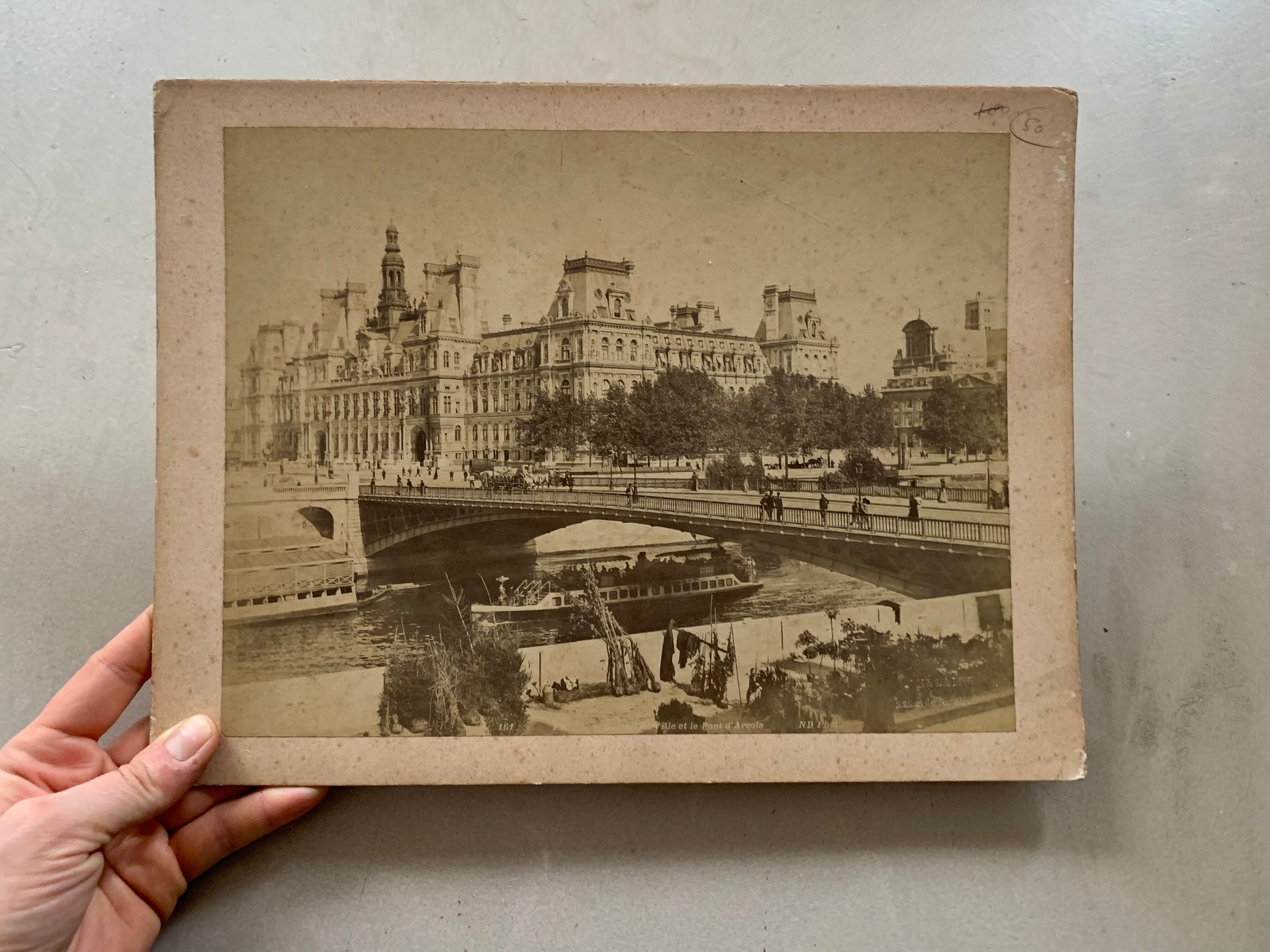 Old photograph 1890 Paris City Hall