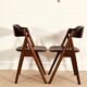 Set of 6 Danish chairs by Frode Holm (afrormosia wood)