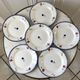 Set of 6 dessert plates Digoin Sarreguemines, years 30-40