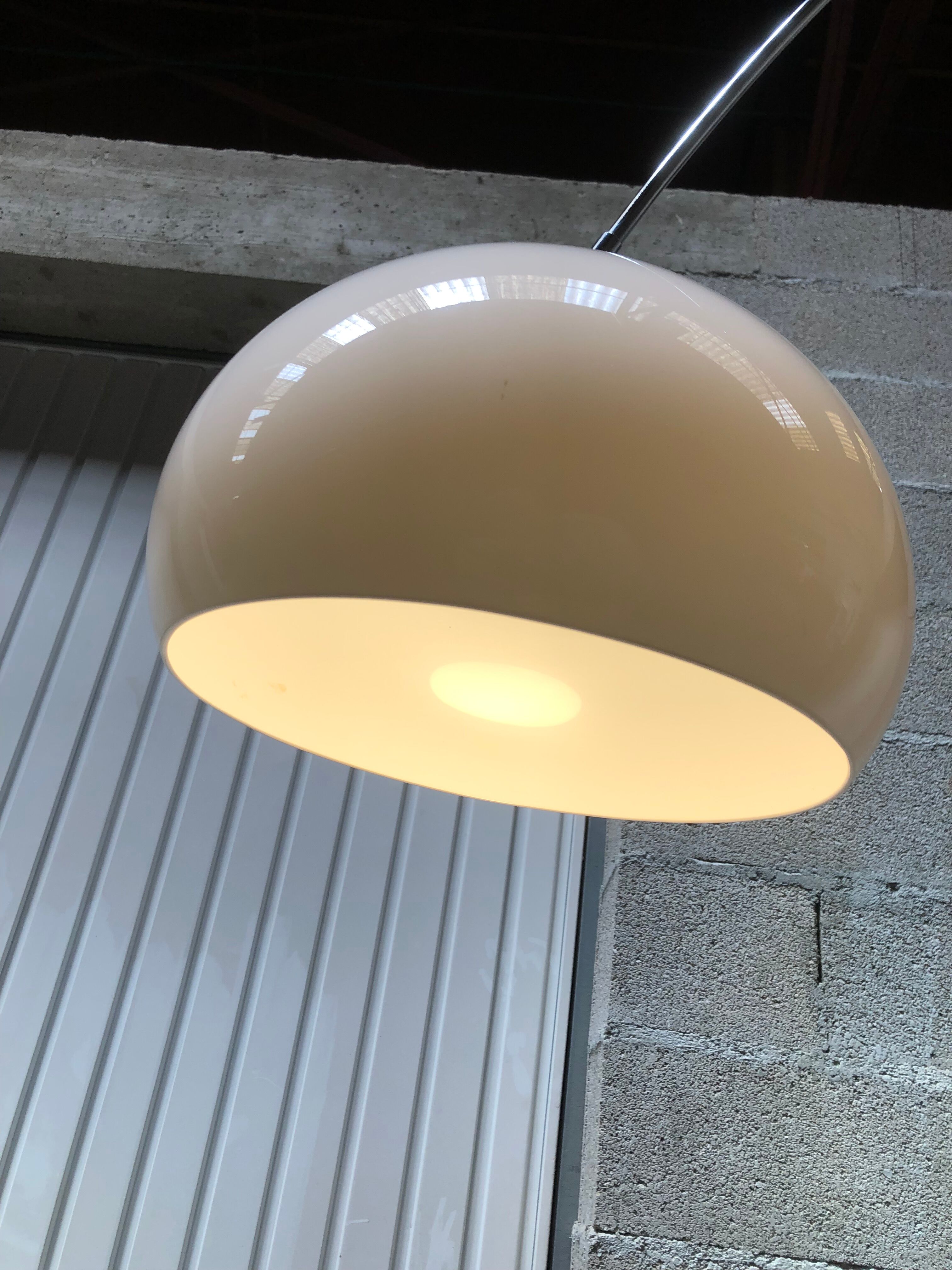 Floor lamp chrome arch vintage 70s