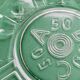 Mid Century glass ABC Plate, S.J. Thomassen for Leerdam Glass factory centerpiece