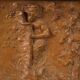 French terracotta bas-relief, Venus with Faun from 20th century