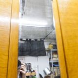 1970 Scandinavian wardrobe with shelves and mirror, 21x126, 2 doors.