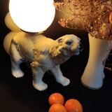Ceramic white bear lamp