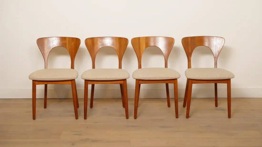 6 x dining chair | Koefoeds Hornslets | Niels Koefoed | Model Peter | Teak