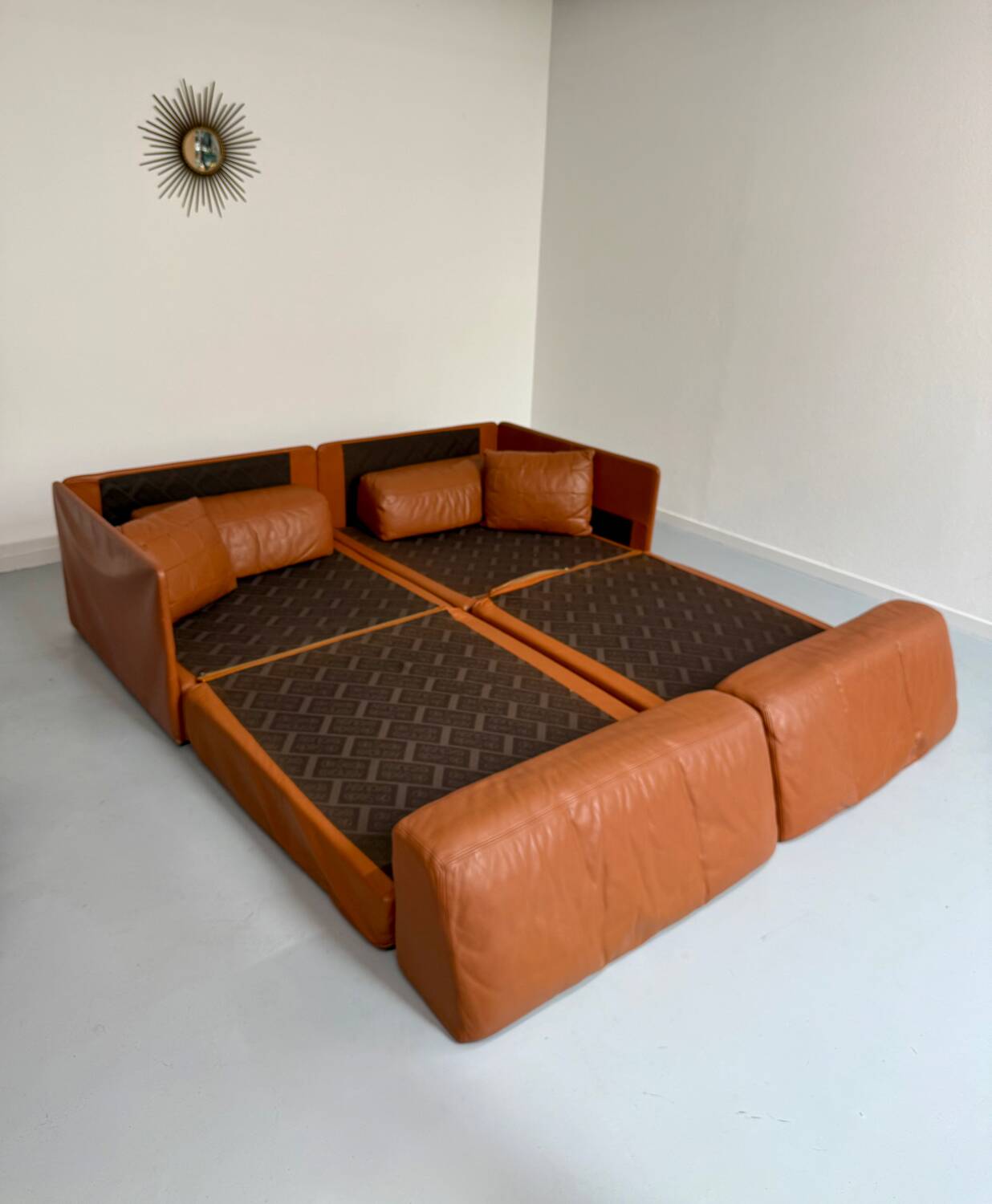 DESEDE ds 76 vintage design camel leather 2-seater sofa