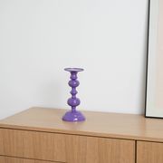 Bougeoir en métal violet, design danois, années 1970, fabriqué au Danemark.