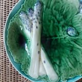 Assiette asperges barbotine