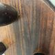 Brutalist wooden stool